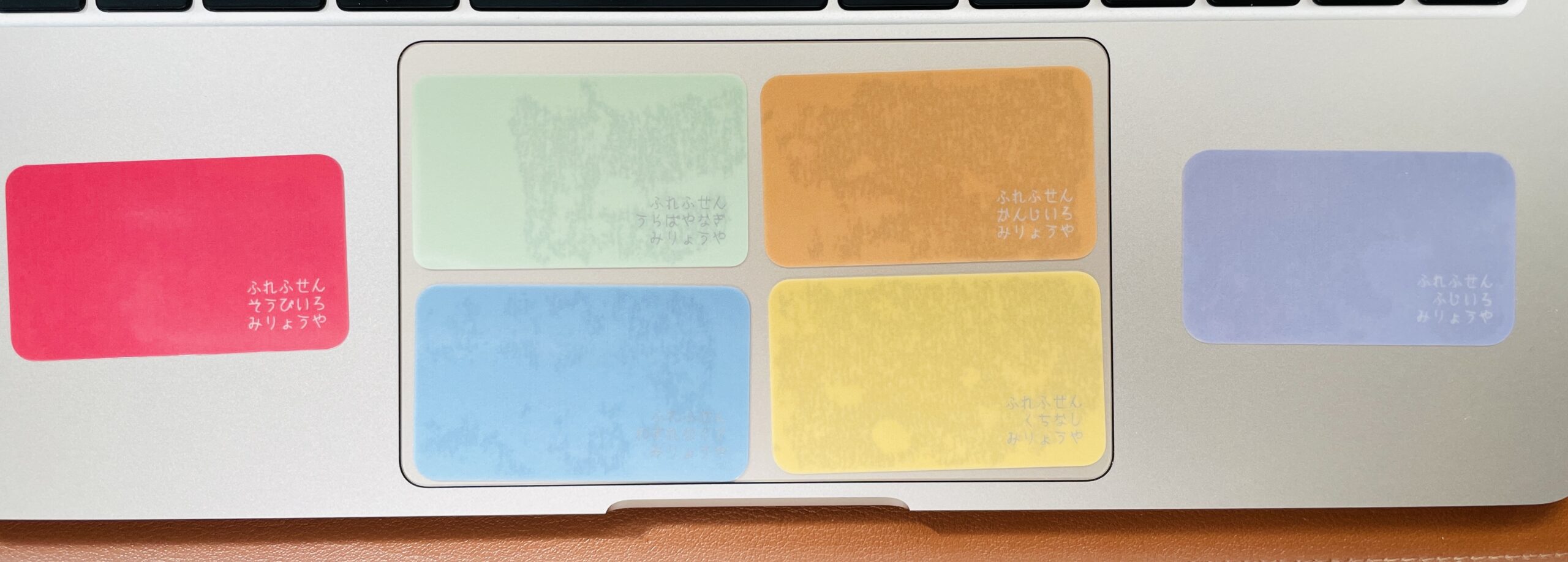 植物モチーフの6色セット