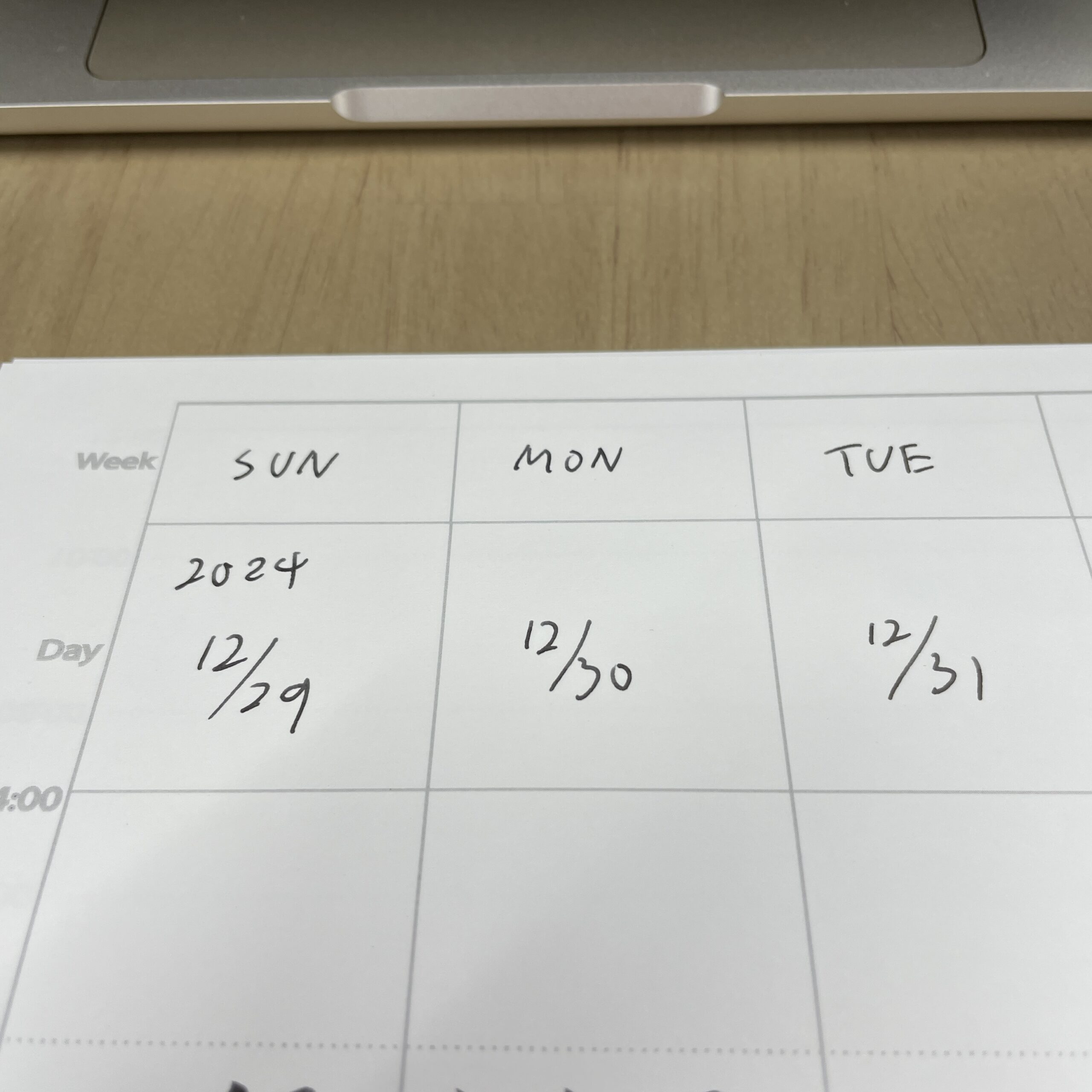 1ヶ月の振り返りスペース